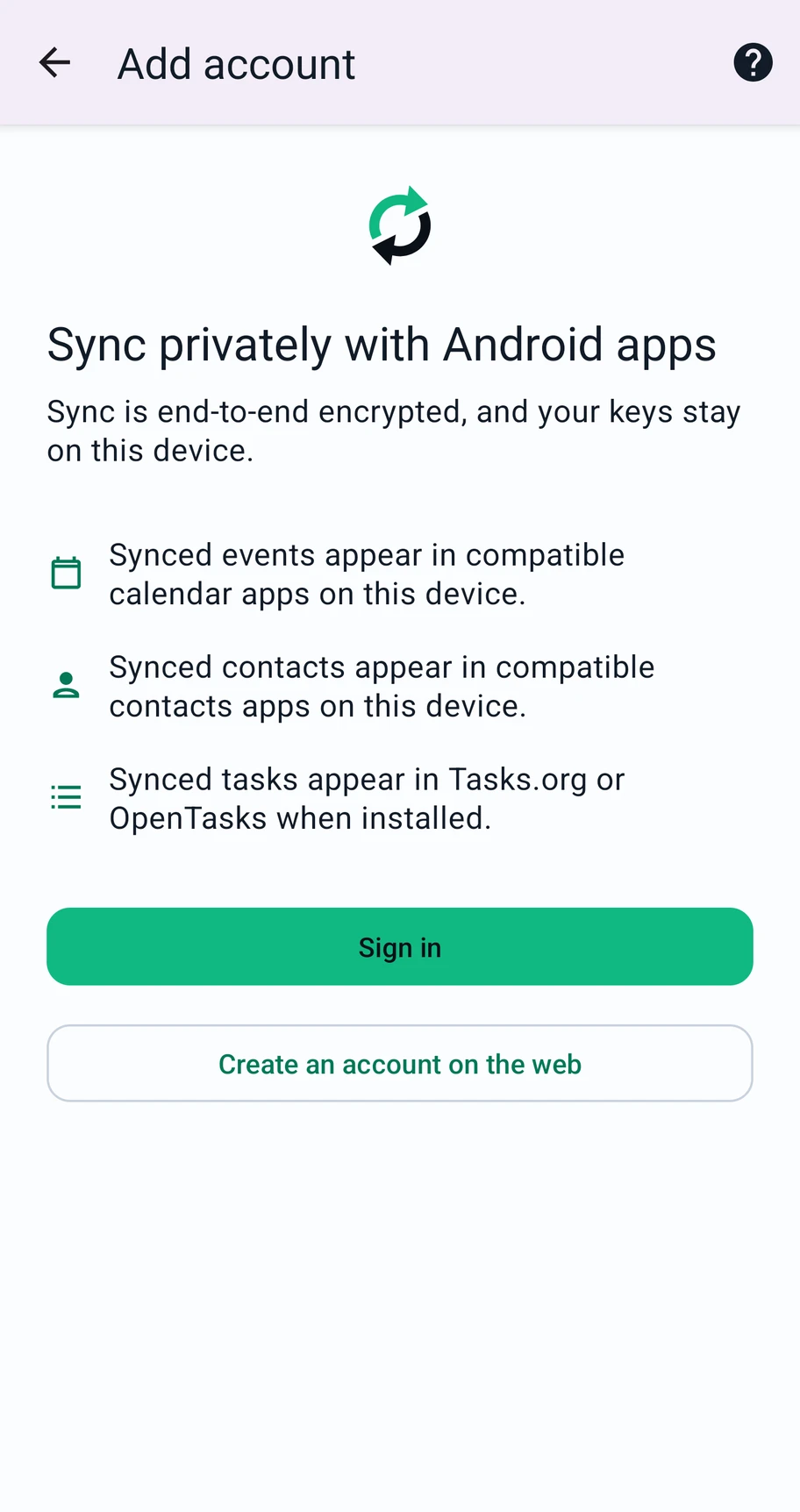 Add account: intro